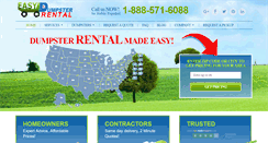 Desktop Screenshot of easydumpsterrental.com