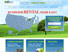 Tablet Screenshot of easydumpsterrental.com